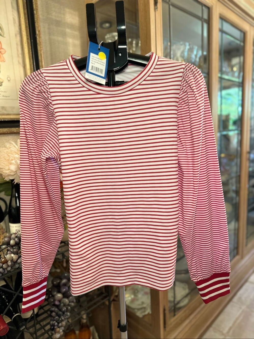 NWT Addison Bay Penny Pullover in cherry stripe